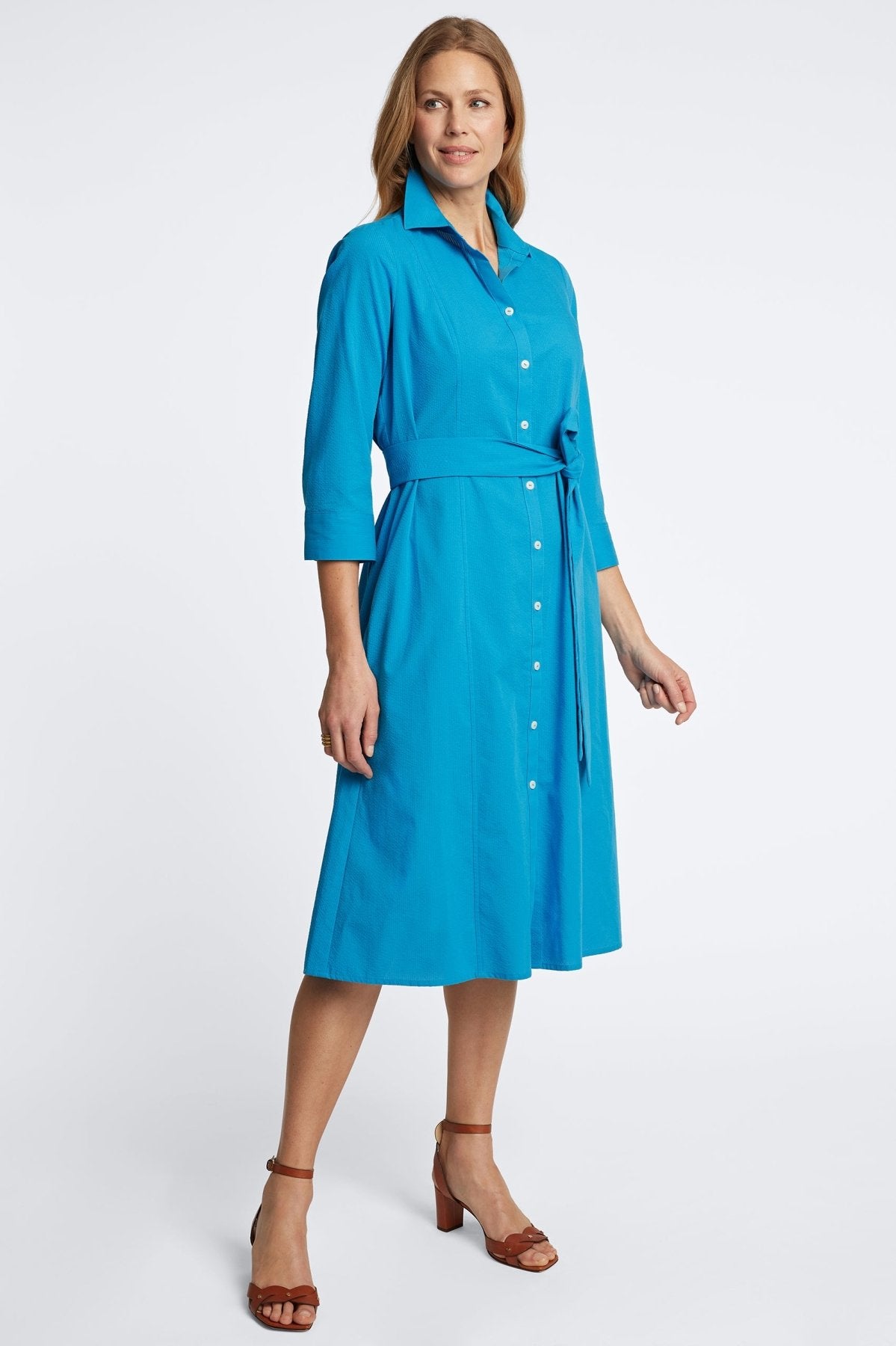 Fiona Seersucker Dress- Foxcroft