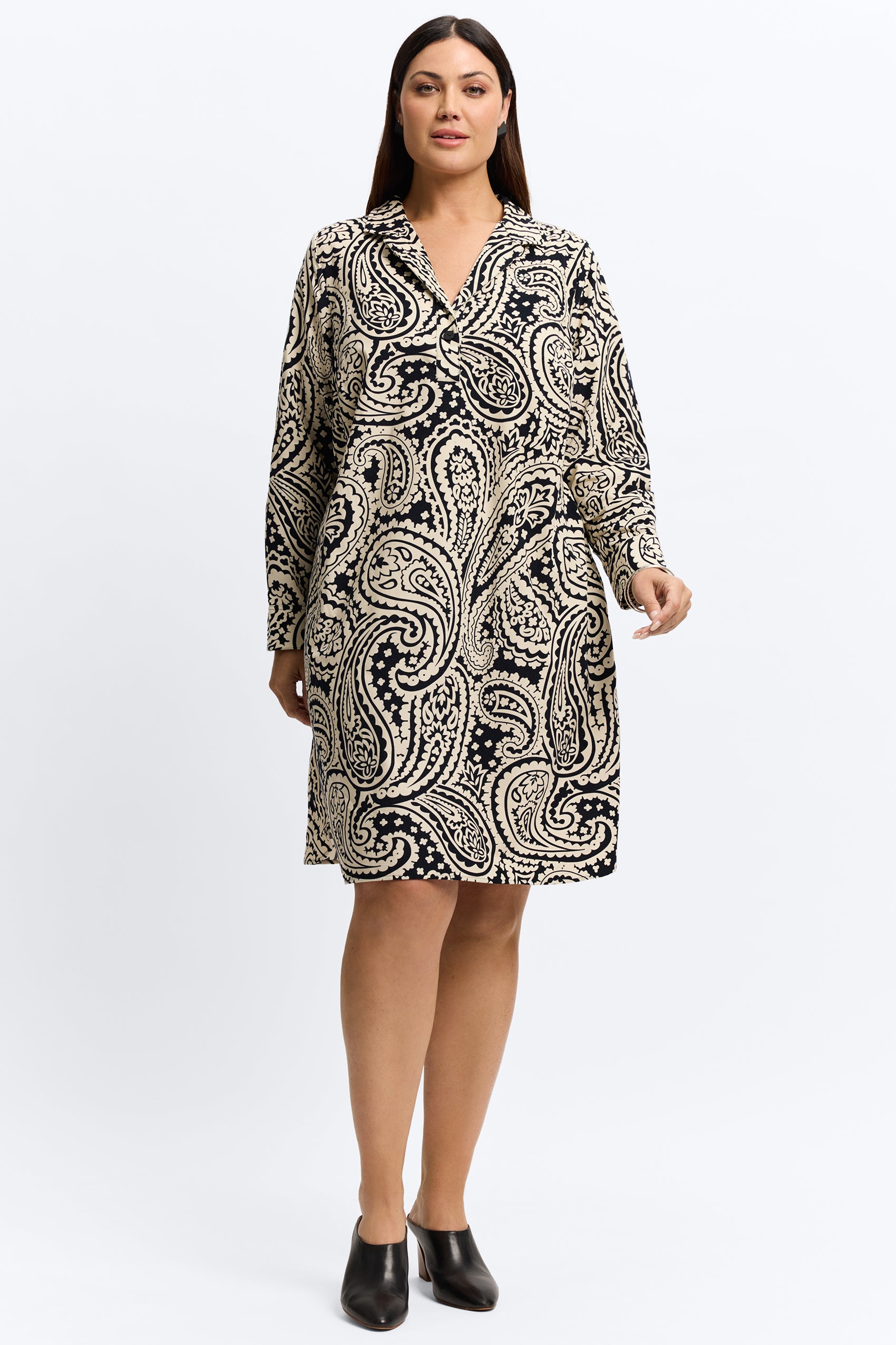 Sloane Plus Paisley Corduroy Dress