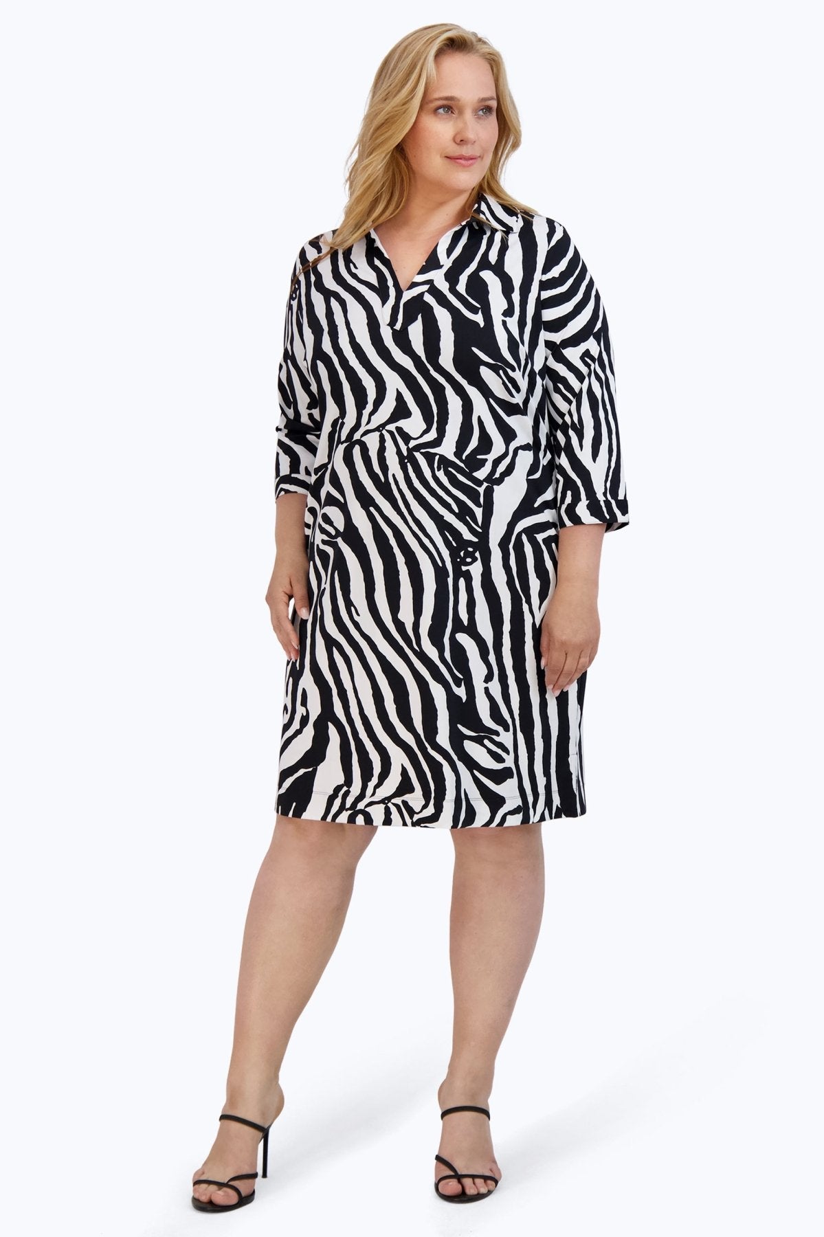 Angel Plus Zebra Jersey Dress- Foxcroft