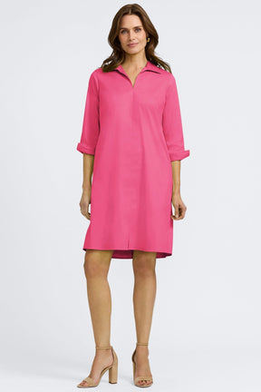 Agnes Stretch Matte Sateen 3/4 Sleeve Dress