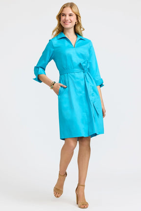 Agnes Stretch Matte Sateen 3/4 Sleeve Dress