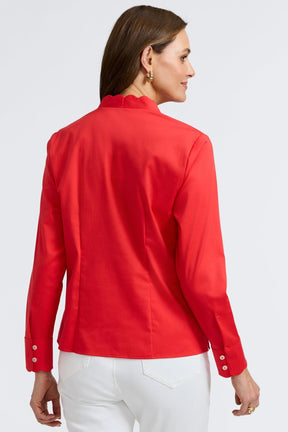 Bridget Stretch Matte Sateen No Iron Long Sleeve Shirt