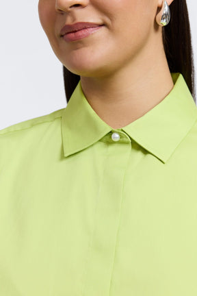 Pearl Plus No Iron Stretch Matte Sateen 3/4 Sleeve Shirt