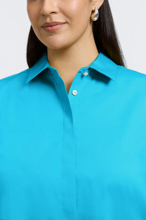 Pearl Plus No Iron Stretch Matte Sateen 3/4 Sleeve Shirt