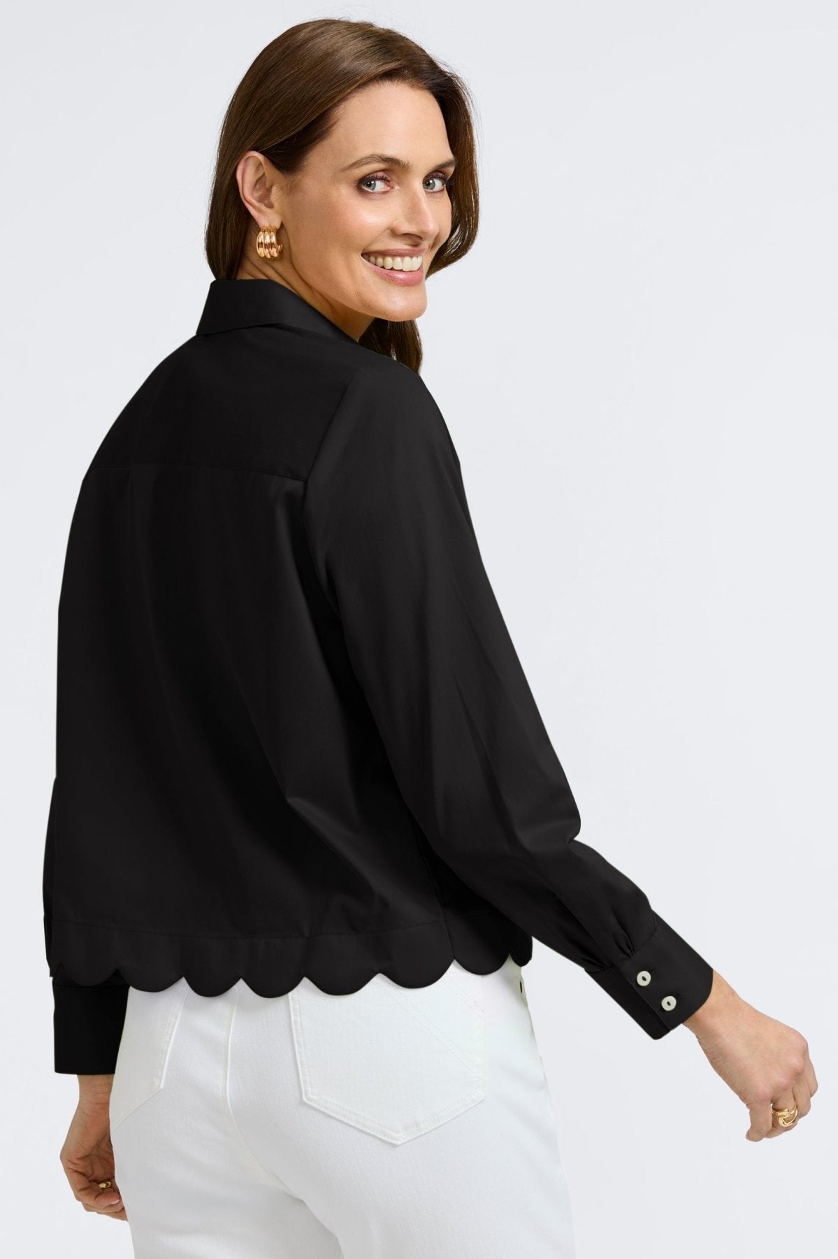 Scarlett No Iron Stretch Matte Sateen Long Sleeve Shirt