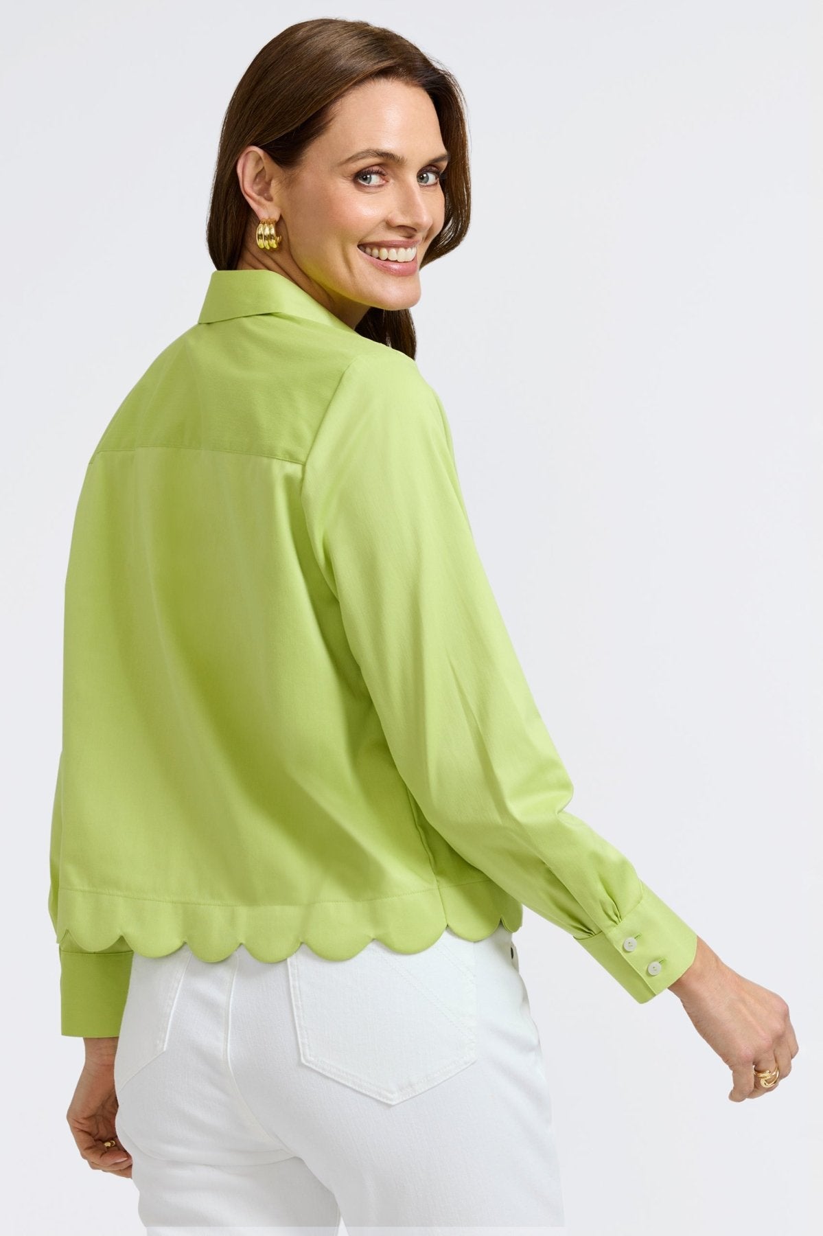 Scarlett No Iron Stretch Matte Sateen Long Sleeve Shirt