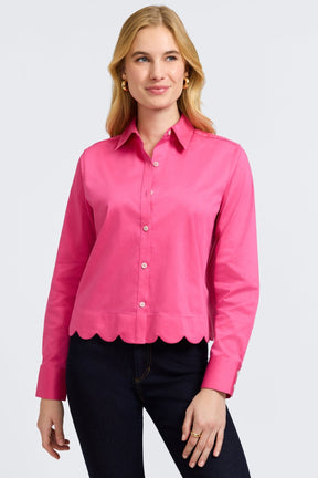 Scarlett No Iron Stretch Matte Sateen Long Sleeve Shirt