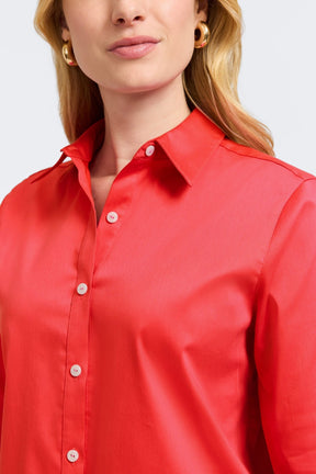 Scarlett No Iron Stretch Matte Sateen Long Sleeve Shirt