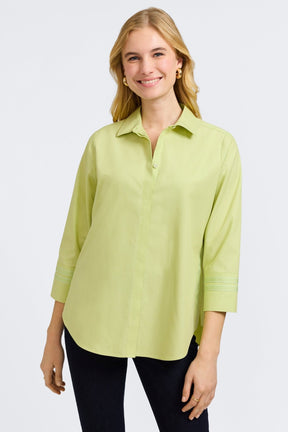 Brooke No Iron Pinpoint 3/4 Sleeve Shirt