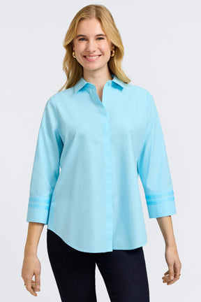 Brooke No Iron Pinpoint 3/4 Sleeve Shirt