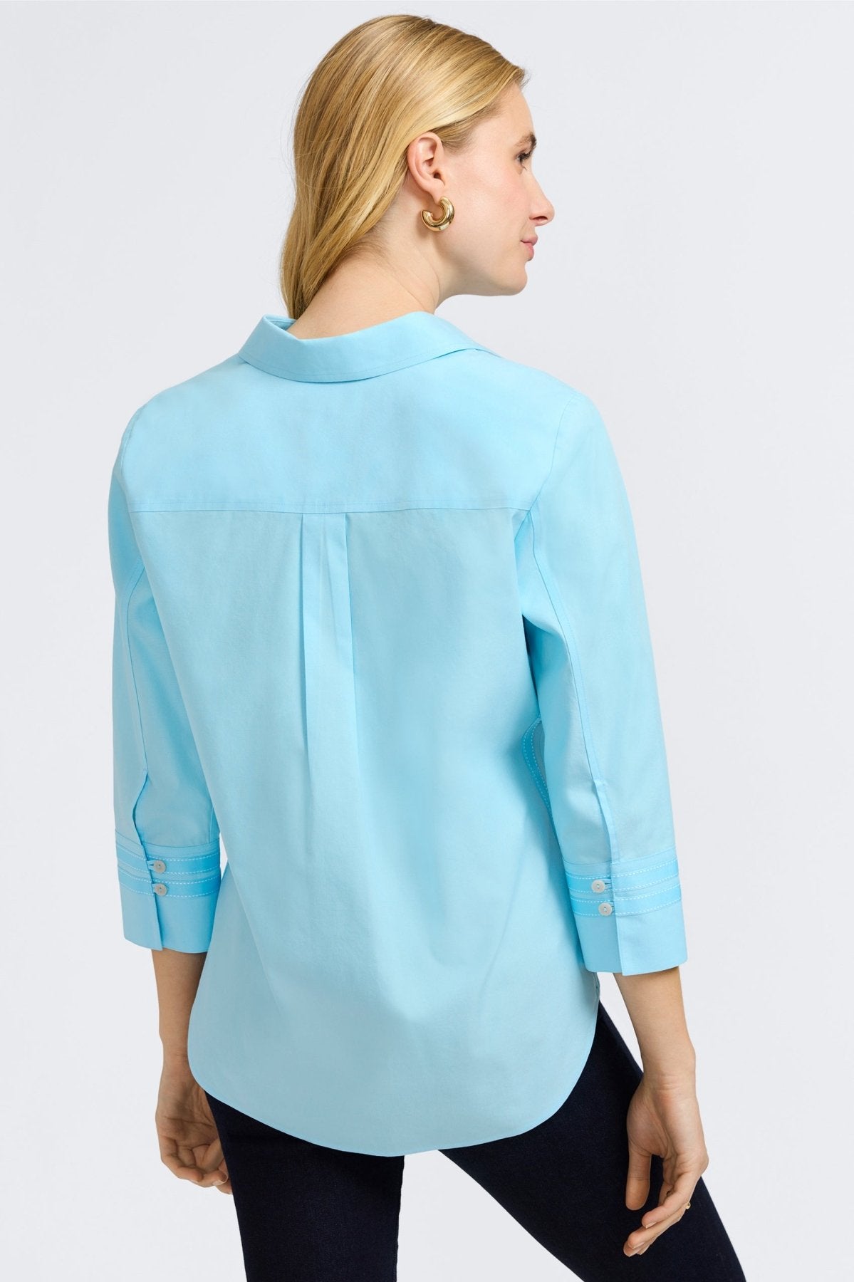 Brooke No Iron Pinpoint 3/4 Sleeve Shirt