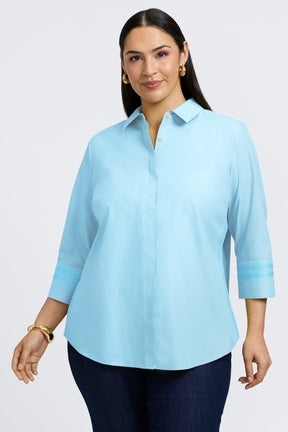 Brooke Plus No Iron Pinpoint 3/4 Sleeve Shirt