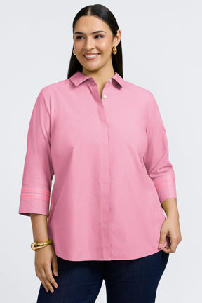 Brooke Plus No Iron Pinpoint 3/4 Sleeve Shirt