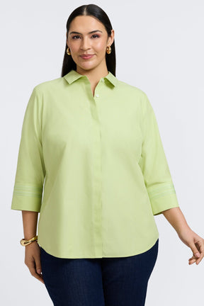 Brooke Plus No Iron Pinpoint 3/4 Sleeve Shirt