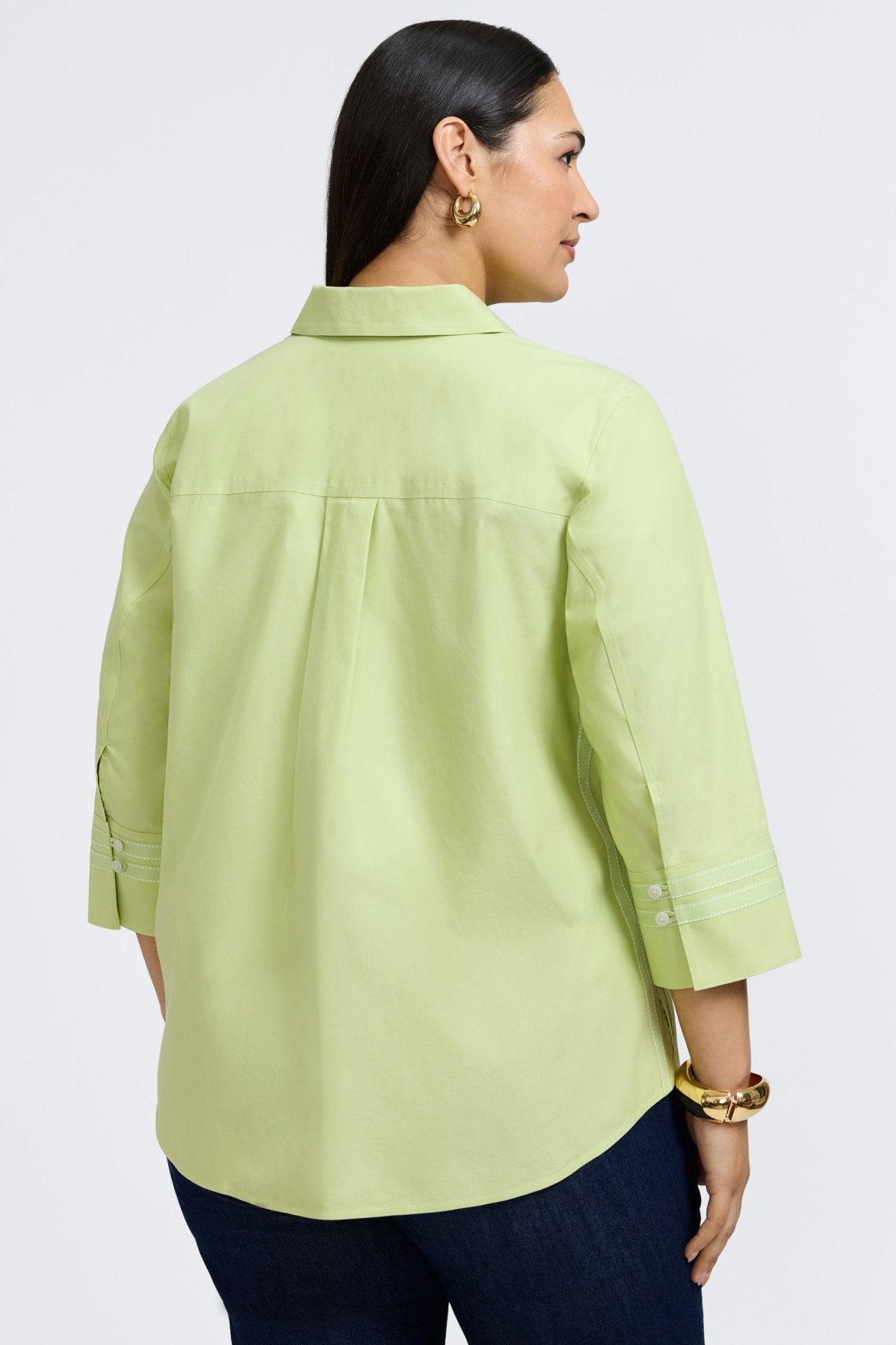 Brooke Plus No Iron Pinpoint 3/4 Sleeve Shirt