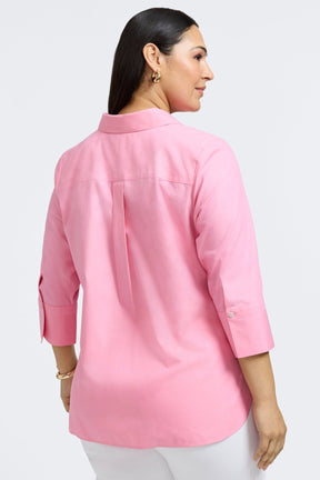 Madison Plus No Iron Pinpoint 3/4 Sleeve Tunic