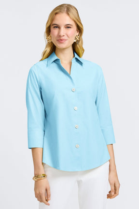 Paityn Pinpoint No Iron 3/4 Sleeve Shirt