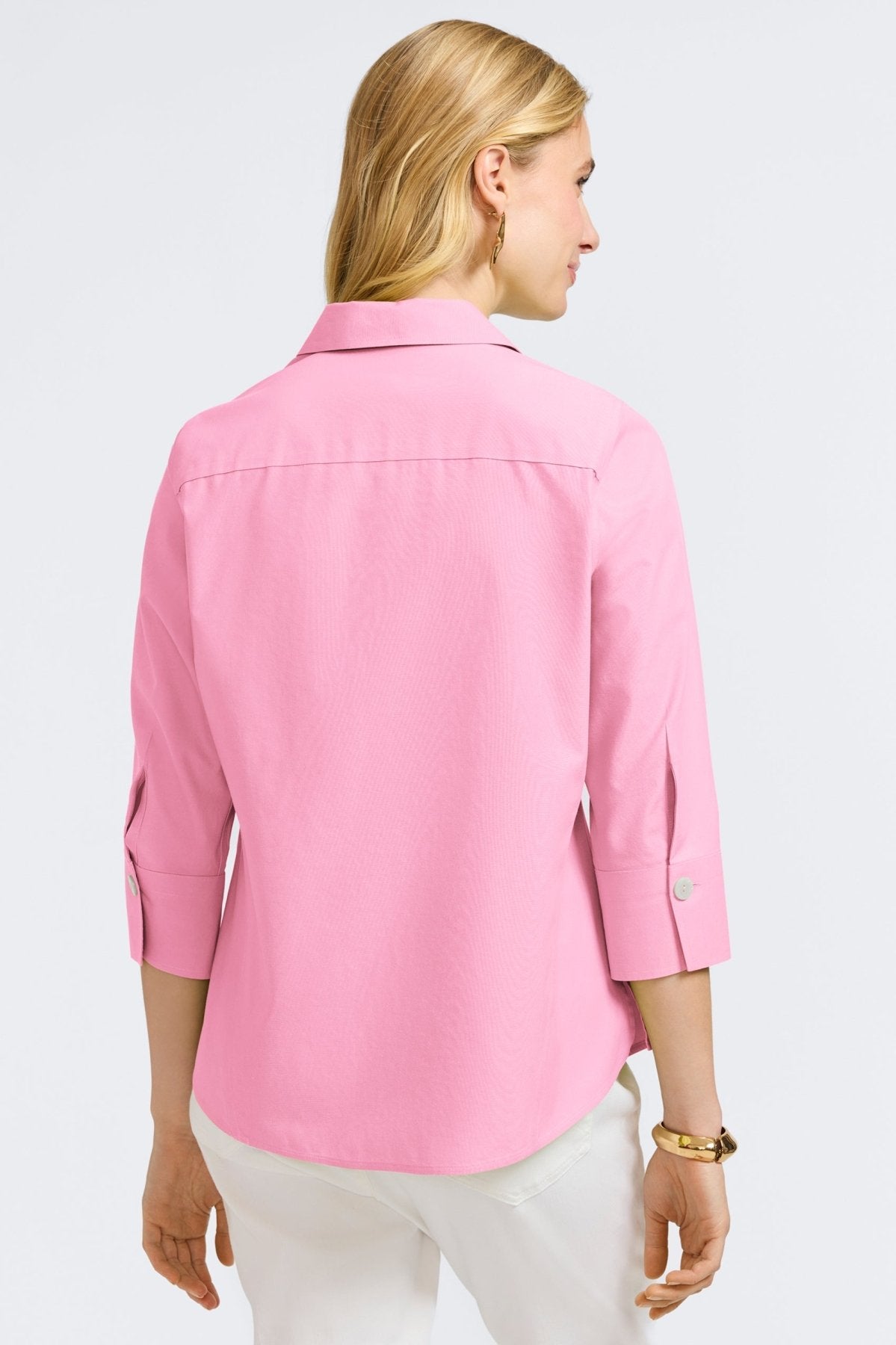 Paityn No Iron Pinpoint 3/4 Sleeve Shirt