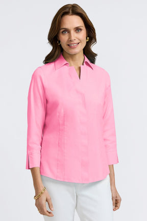 Taylor No Iron Pinpoint 3/4 Sleeve Shirt