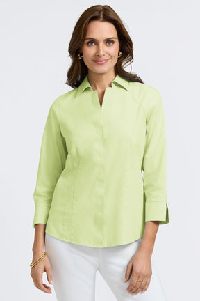 Taylor Pinpoint No Iron 3/4 Sleeve Shirt