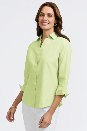 Taylor No Iron Pinpoint 3/4 Sleeve Shirt