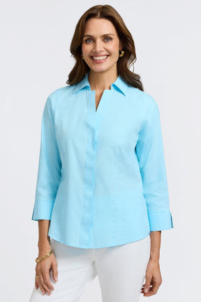 Taylor Pinpoint No Iron 3/4 Sleeve Shirt