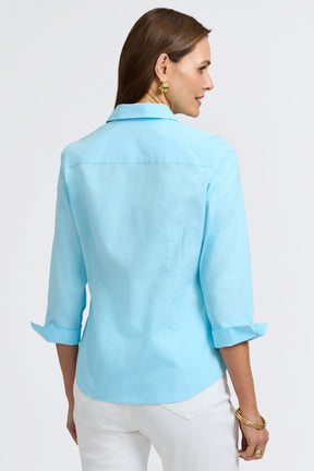 Taylor No Iron Pinpoint 3/4 Sleeve Shirt