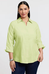 Taylor Plus No Iron Pinpoint 3/4 Sleeve Shirt