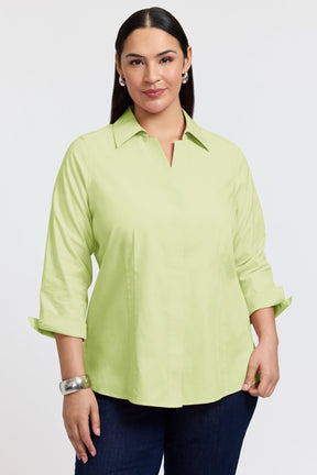 Taylor Plus Pinpoint No Iron 3/4 Sleeve Shirt