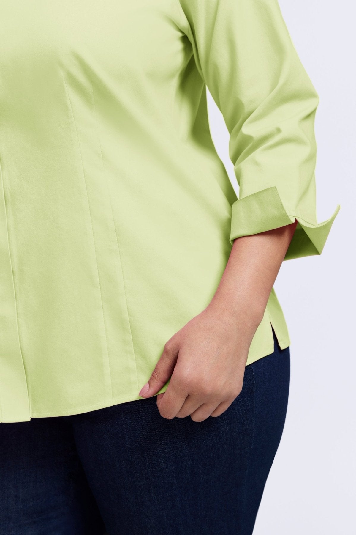 Taylor Plus Pinpoint No Iron 3/4 Sleeve Shirt