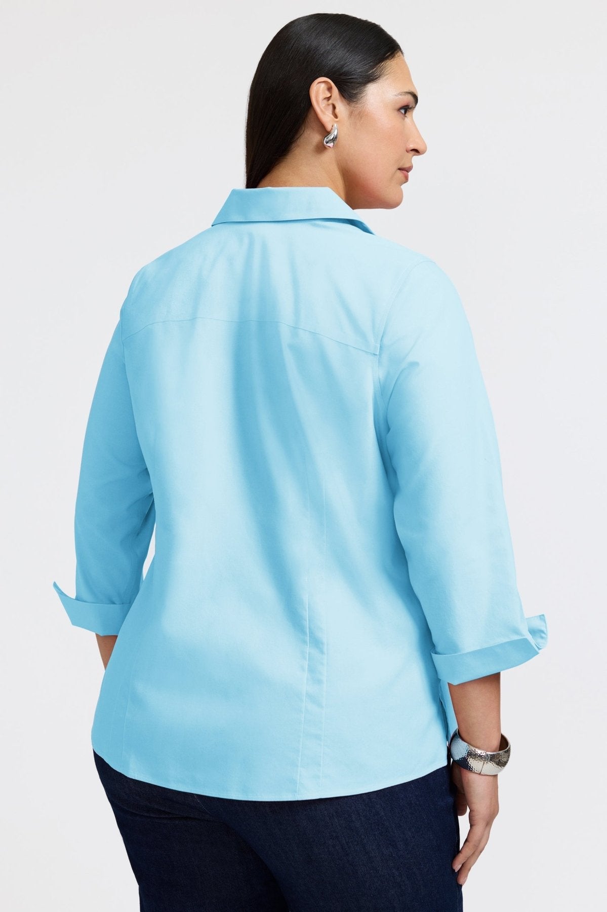 Taylor Plus Pinpoint No Iron 3/4 Sleeve Shirt