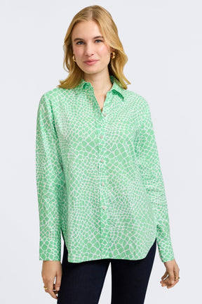 Meghan Linen Giraffe Long Sleeve Shirt