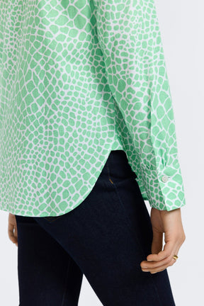 Meghan Linen Giraffe Long Sleeve Shirt