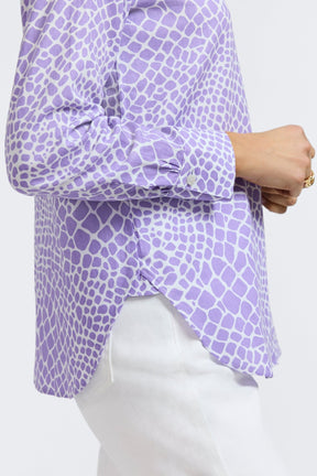 Meghan Linen Giraffe Long Sleeve Shirt