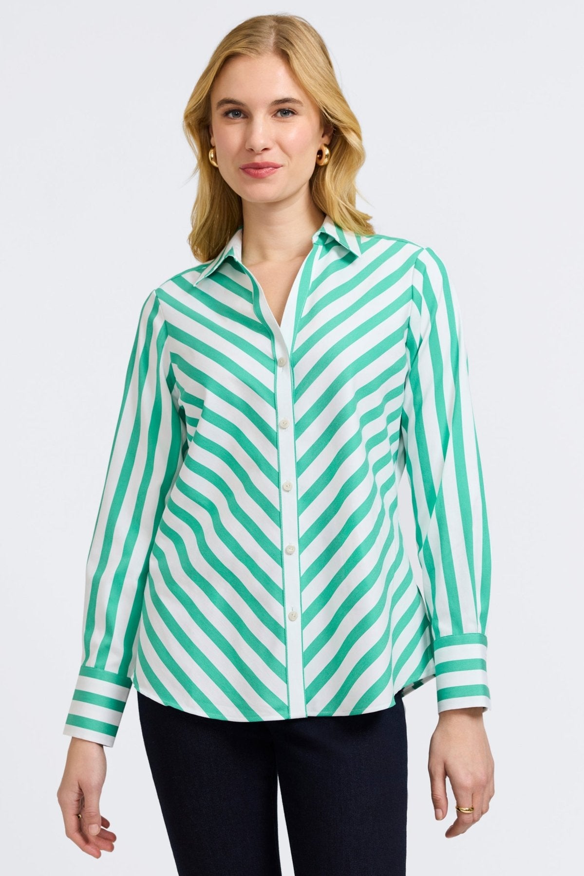 #color_kelly green springtime stripe