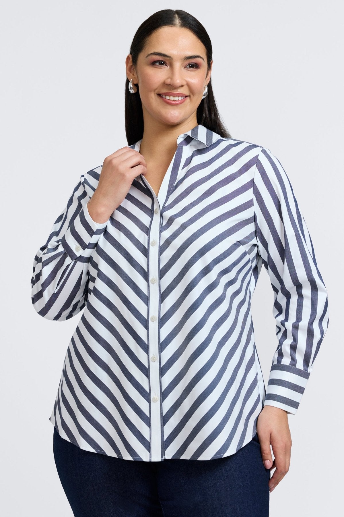 Mary Plus Springtime Stripe Long Sleeve Shirt