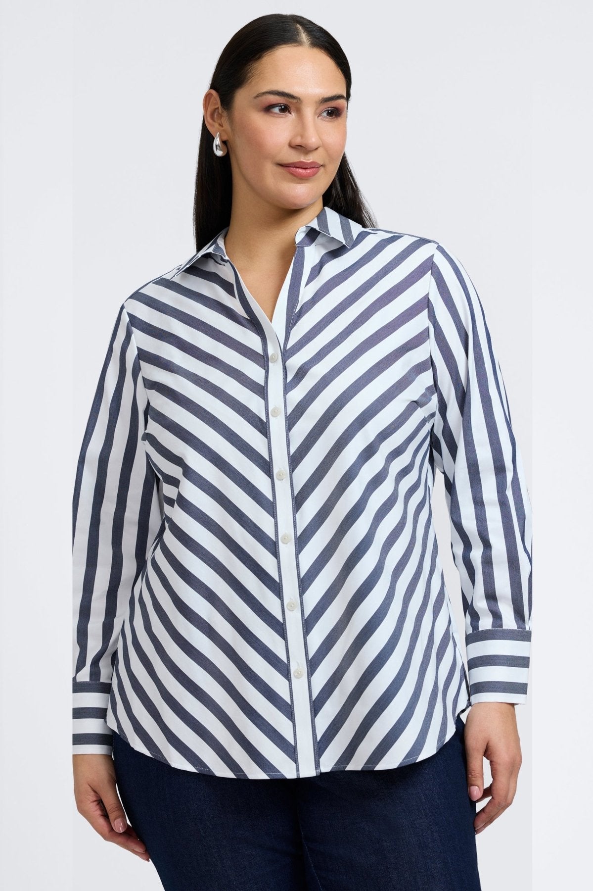 Mary Plus Springtime Stripe Long Sleeve Shirt