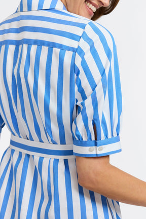 Esther Springtime Stripe Elbow Sleeve Dress