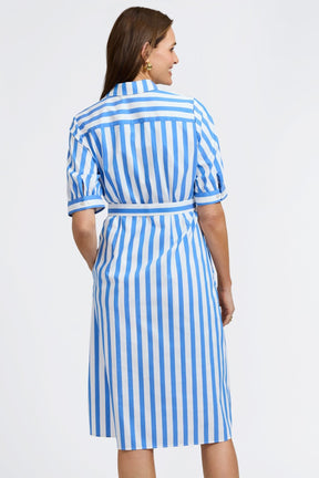 Esther Springtime Stripe Elbow Sleeve Dress