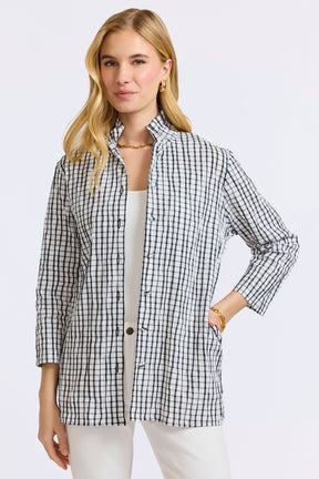 Carolina Crinkle 3/4 Sleeve Shirt Jacket