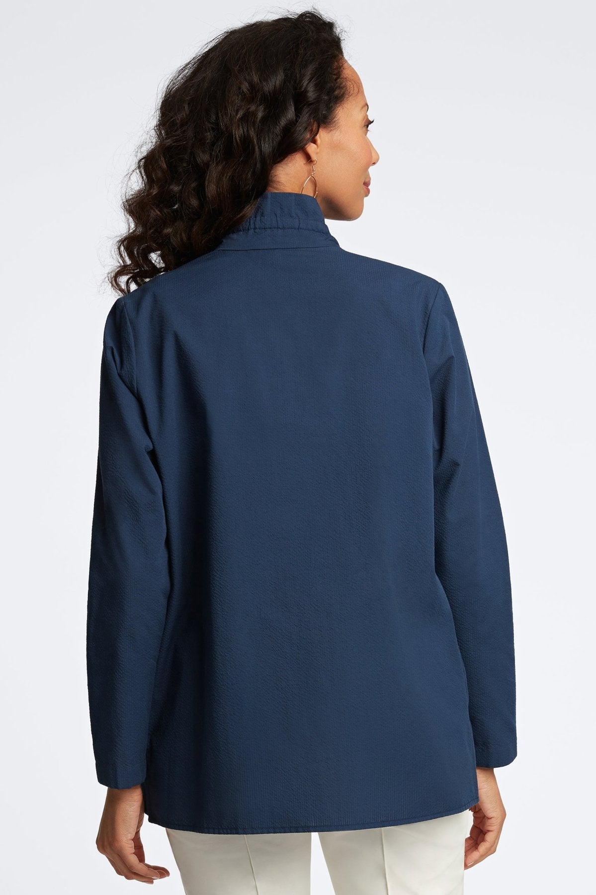 Carolina Seersucker Long Sleeve Shirt Jacket