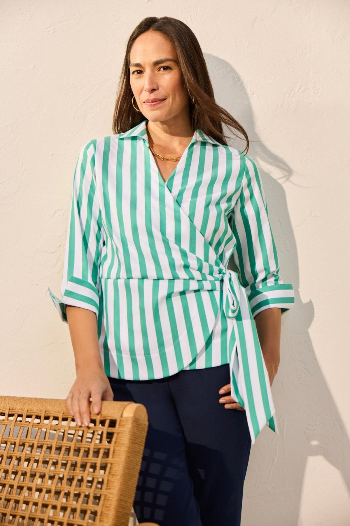 Salina Springtime Stripe 3/4 Sleeve Shirt