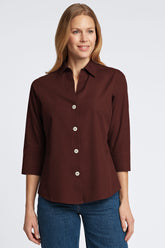 Paityn Pinpoint No Iron 3/4 Sleeve Shirt