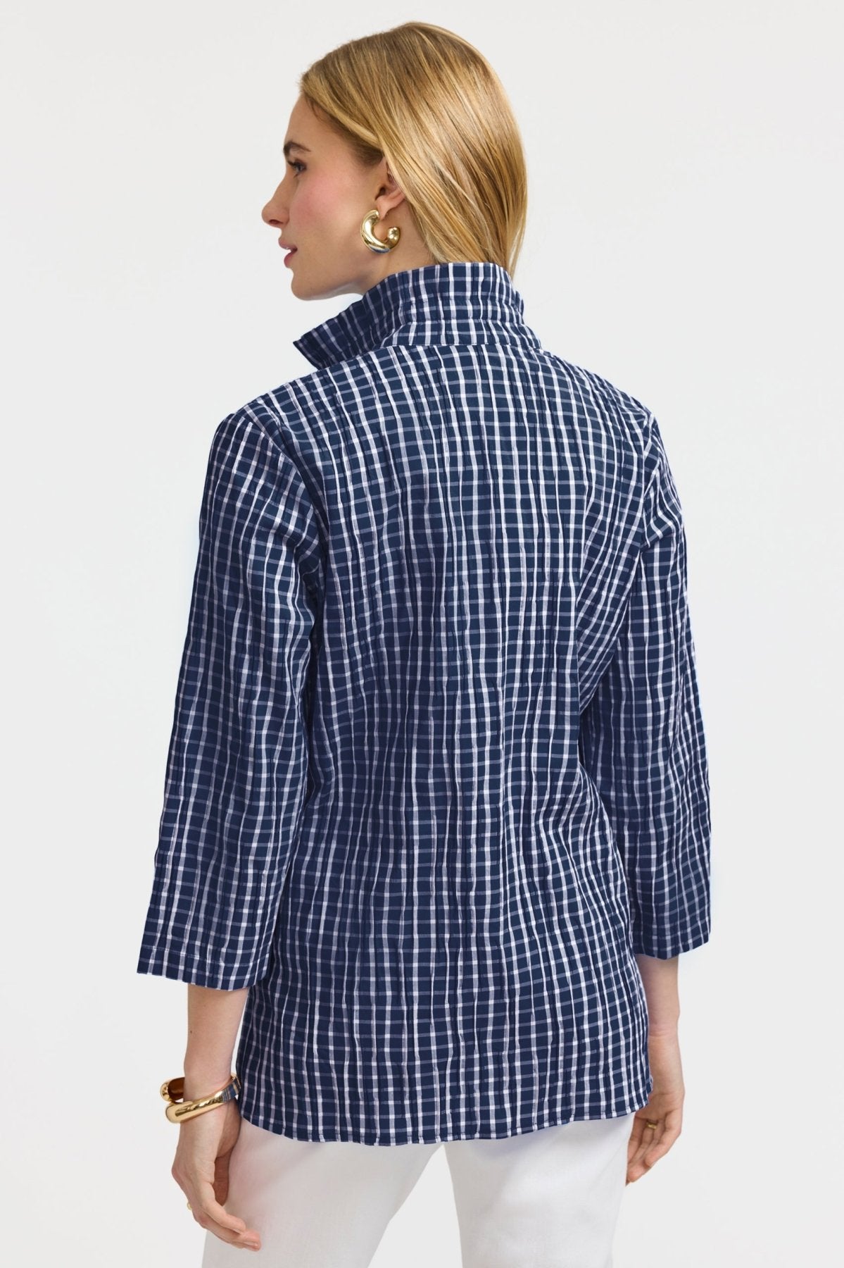 Carolina Crinkle 3/4 Sleeve Shirt Jacket