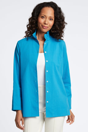 Carolina Seersucker Long Sleeve Shirt Jacket