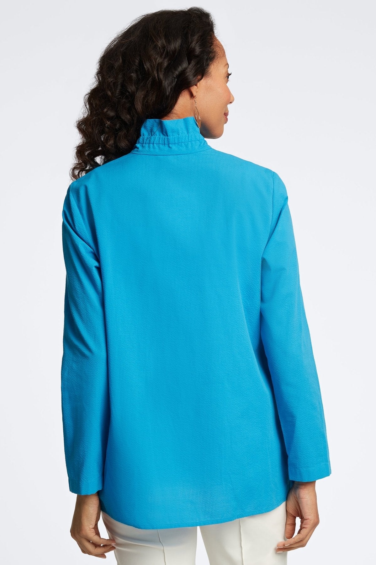 Carolina Seersucker Long Sleeve Shirt Jacket