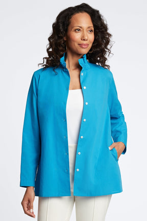 Carolina Seersucker Long Sleeve Shirt Jacket