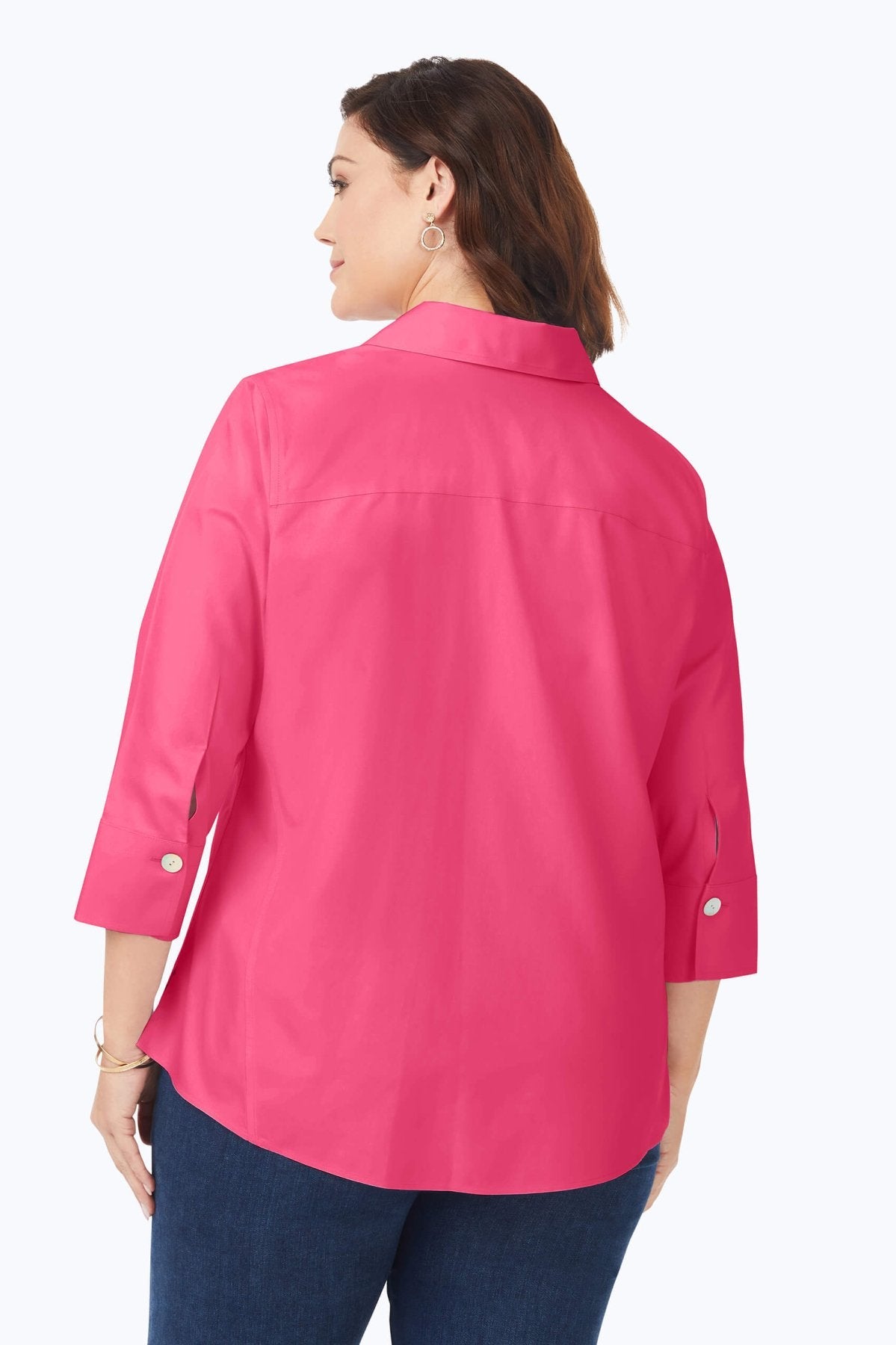 Paityn Plus Essential Pinpoint No Iron Shirt