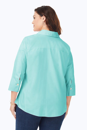 Paityn Plus Essential Pinpoint No Iron Shirt