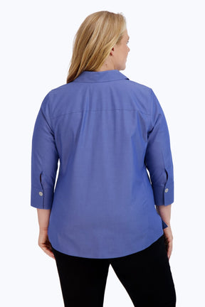 Paityn Plus Essential Pinpoint No Iron Shirt